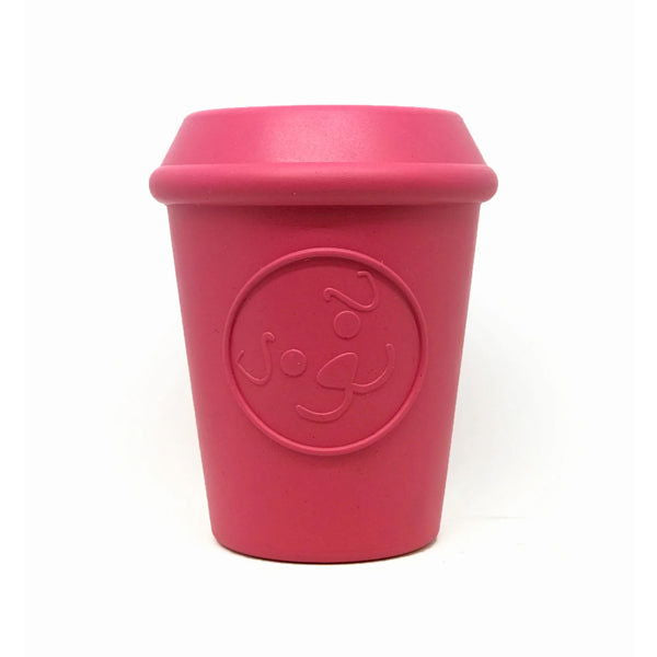 MUTTS KICK BUTT: Large Coffee Cup Durable Rubber Chew Dog Toy & Treat Dispenser, 1 ea - #tag1# - #tag2#