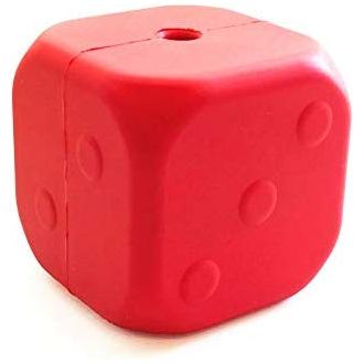 MUTTS KICK BUTT: Large Dice Durable Rubber Chew Dog Toy & Treat Dispenser, 1 ea - #tag1# - #tag2#