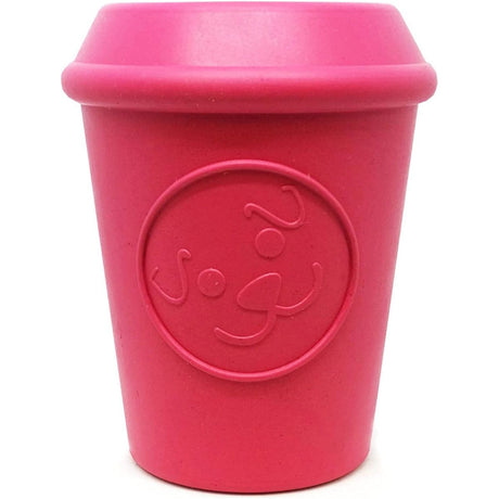 MUTTS KICK BUTT: Medium Coffee Cup Durable Rubber Chew Dog Toy & Treat Dispenser, 1 ea - #tag1# - #tag2#