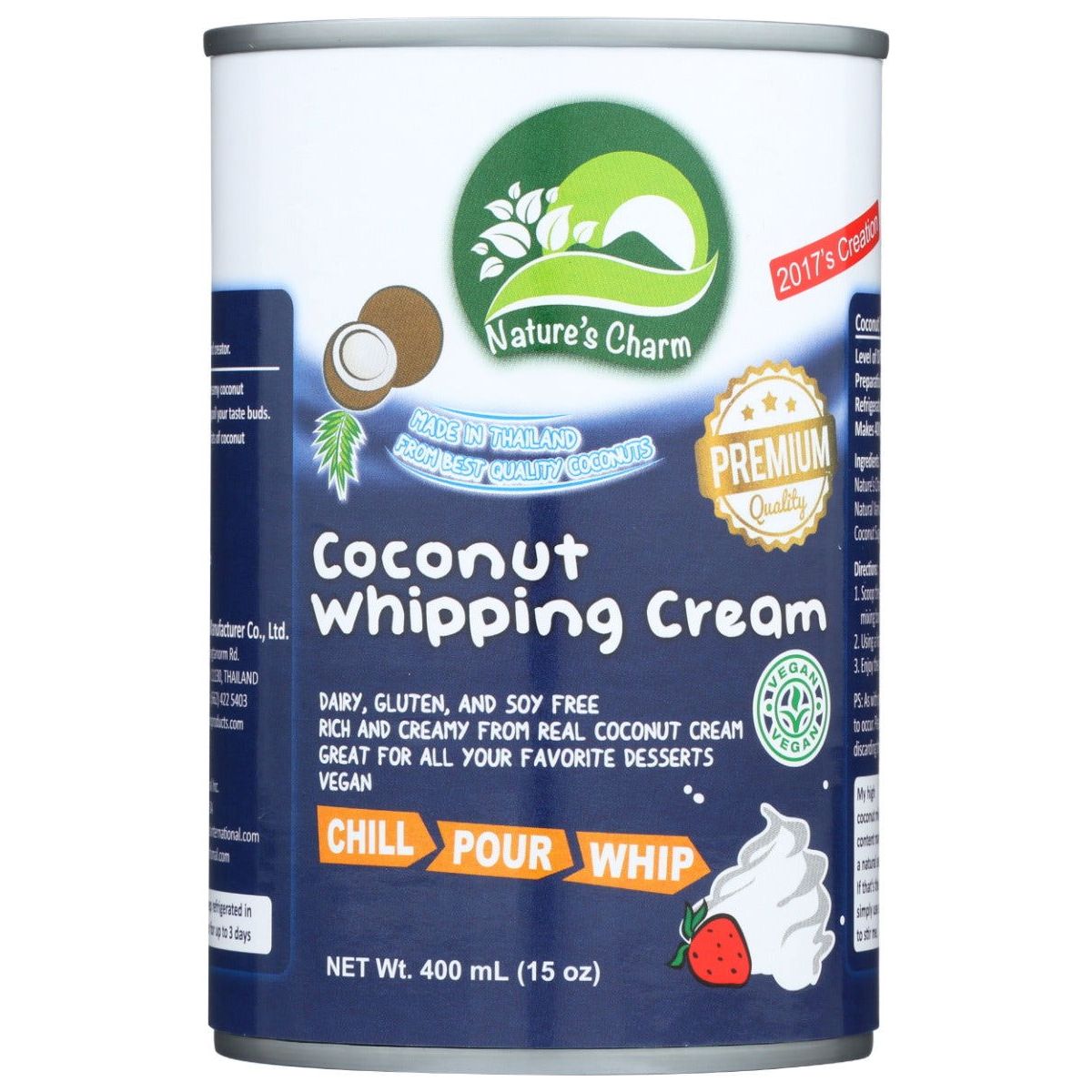 NATCHARM: Whipping Coconut Cream, 15 oz - Sunshine Co Op. - #tag1# - #tag2# - #tag3# - #tag4#