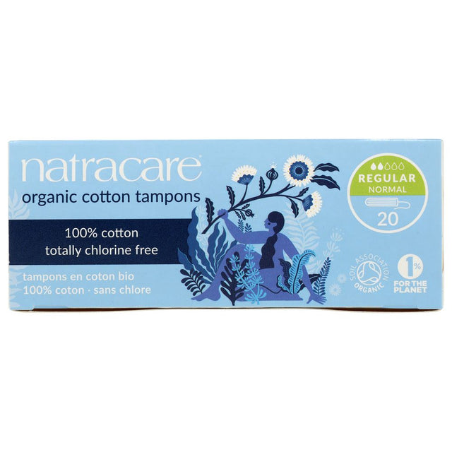 NATRACARE: Organic Cotton Tampons Regular without Applicator, 20 Tampons - #tag1# - #tag2#