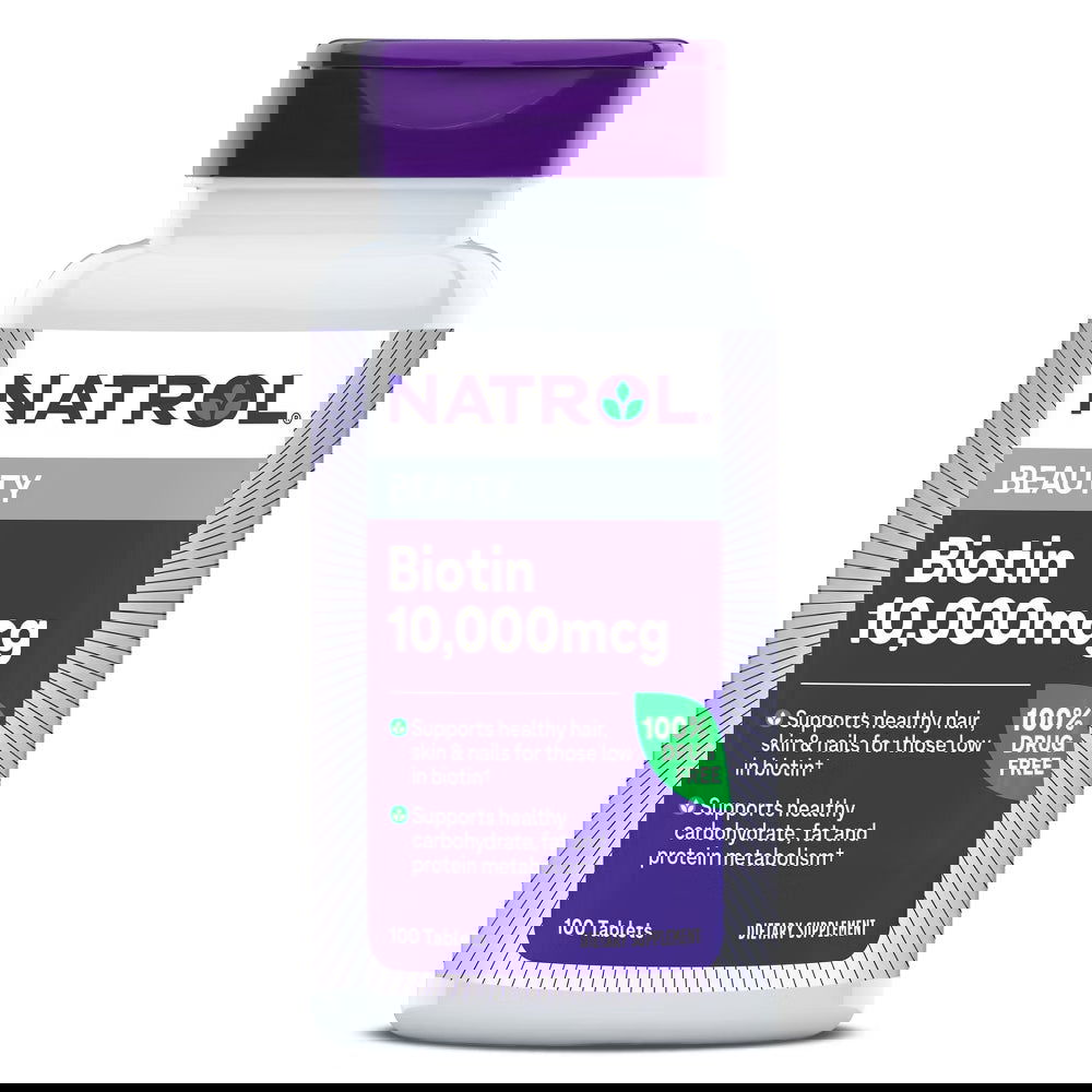 NATROL: Biotin Beauty Max Strength 10000 mcg, 100 tb - #tag1# - #tag2#