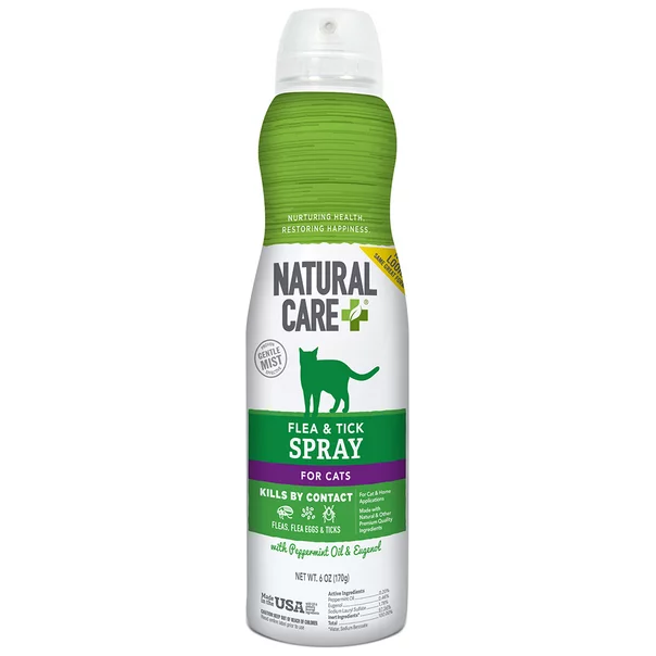 NATURAL CARE: Flea and Tick Spray For Cats, 6.3 oz - #tag1# - #tag2#