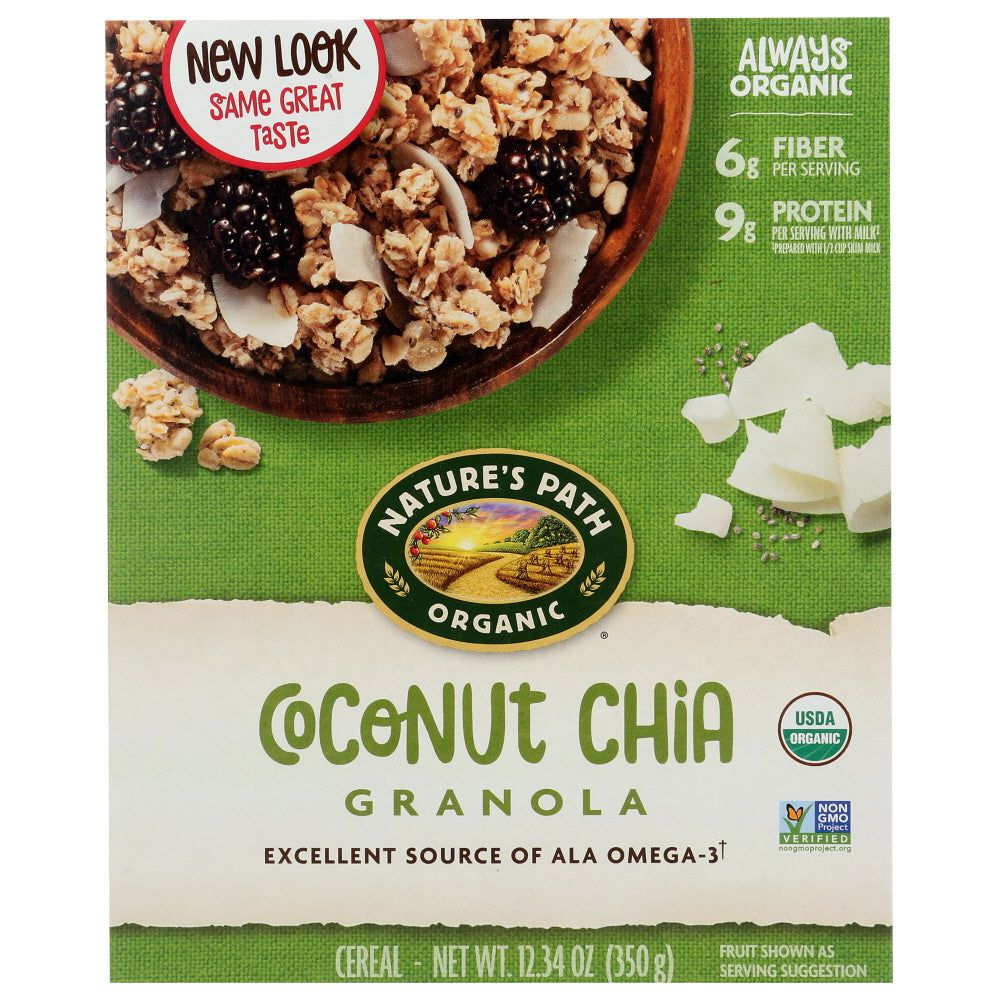 NATURE'S PATH: Organic Chia Plus Coconut Chia Granola Cereal, 12.34 oz - Sunshine Co Op. - #tag1# - #tag2# - #tag3# - #tag4#