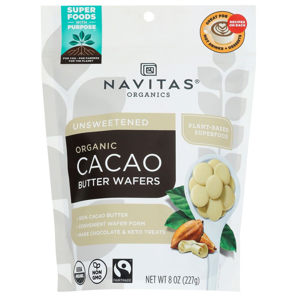 NAVITAS: Organic Cacao Butter Wafers, 8 oz - #tag1# - #tag2#