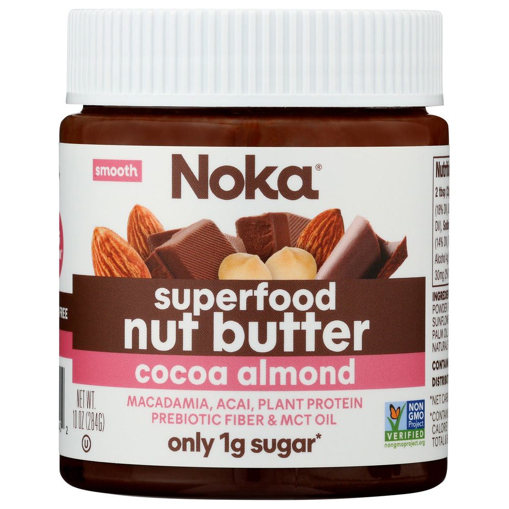NOKA: Chocolate Almond Nut Butter Jar, 10 oz - #tag1# - #tag2#