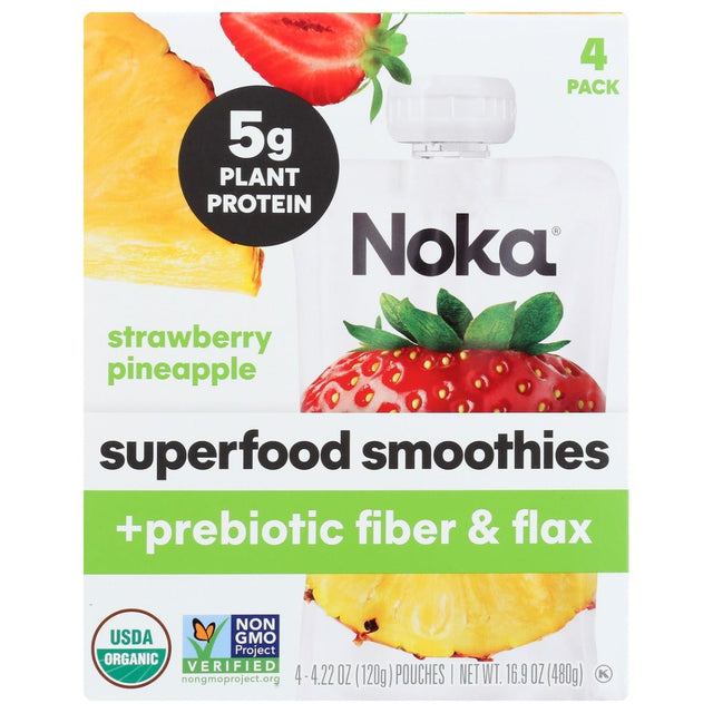 NOKA: Strawberry Pineapple Smoothie 4 Count, 16.9 oz - #tag1# - #tag2#