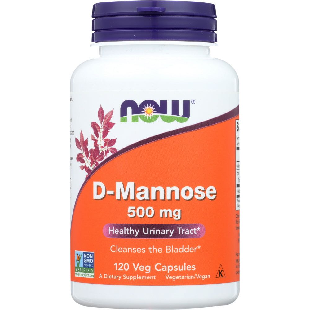 NOW: D-Mannose 500Mg, 120 vc - #tag1# - #tag2#