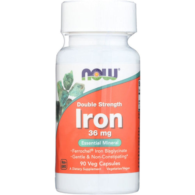 NOW: Iron 36 mg Double Strength, 12 vc - #tag1# - #tag2#