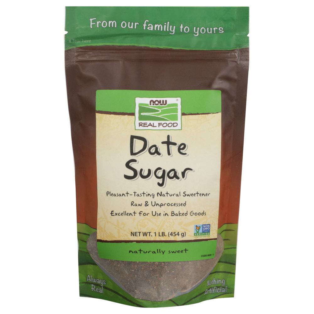 NOW: Sweetener Date Sugar, 16 oz - #tag1# - #tag2#