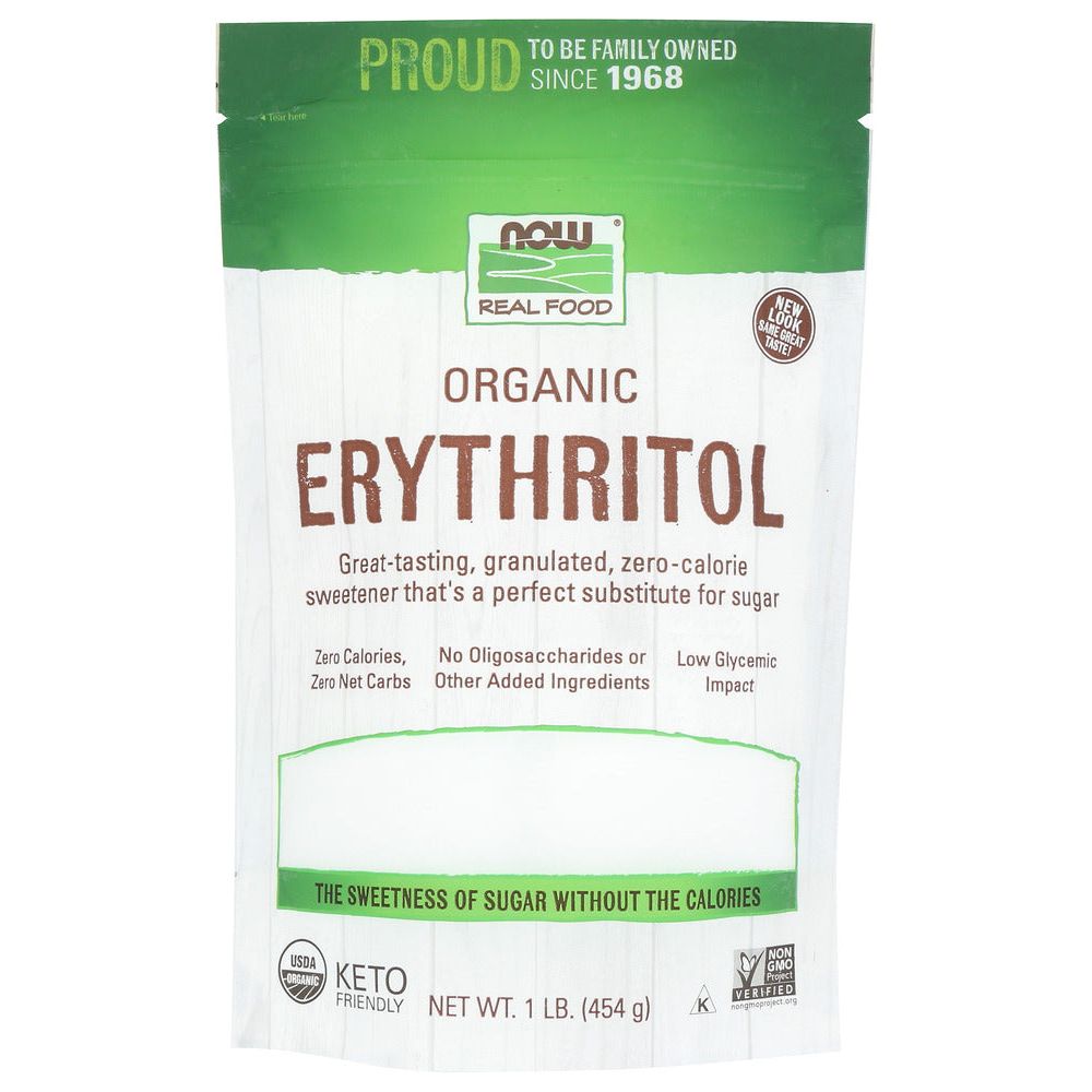 NOW: Sweetener Erythritol Org, 16 oz - #tag1# - #tag2#
