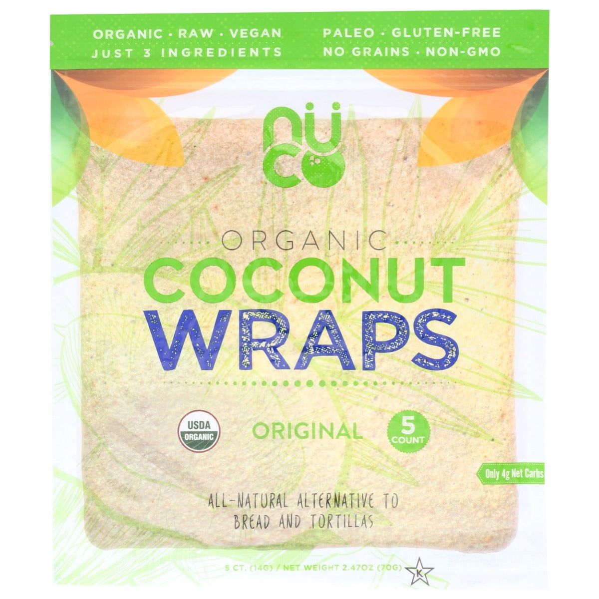 NUCO: Organic Coconut Wraps Original, 2.47 oz - Sunshine Co Op. - #tag1# - #tag2# - #tag3# - #tag4#