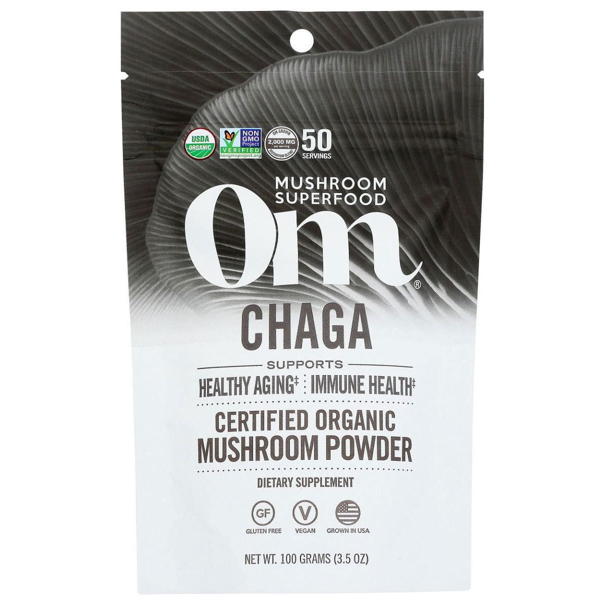 OM ORGANIC MUSHROOM NUTRITION: Chaga The Mushroom of Youth, 100 gm - Sunshine Co Op. - #tag1# - #tag2# - #tag3# - #tag4#