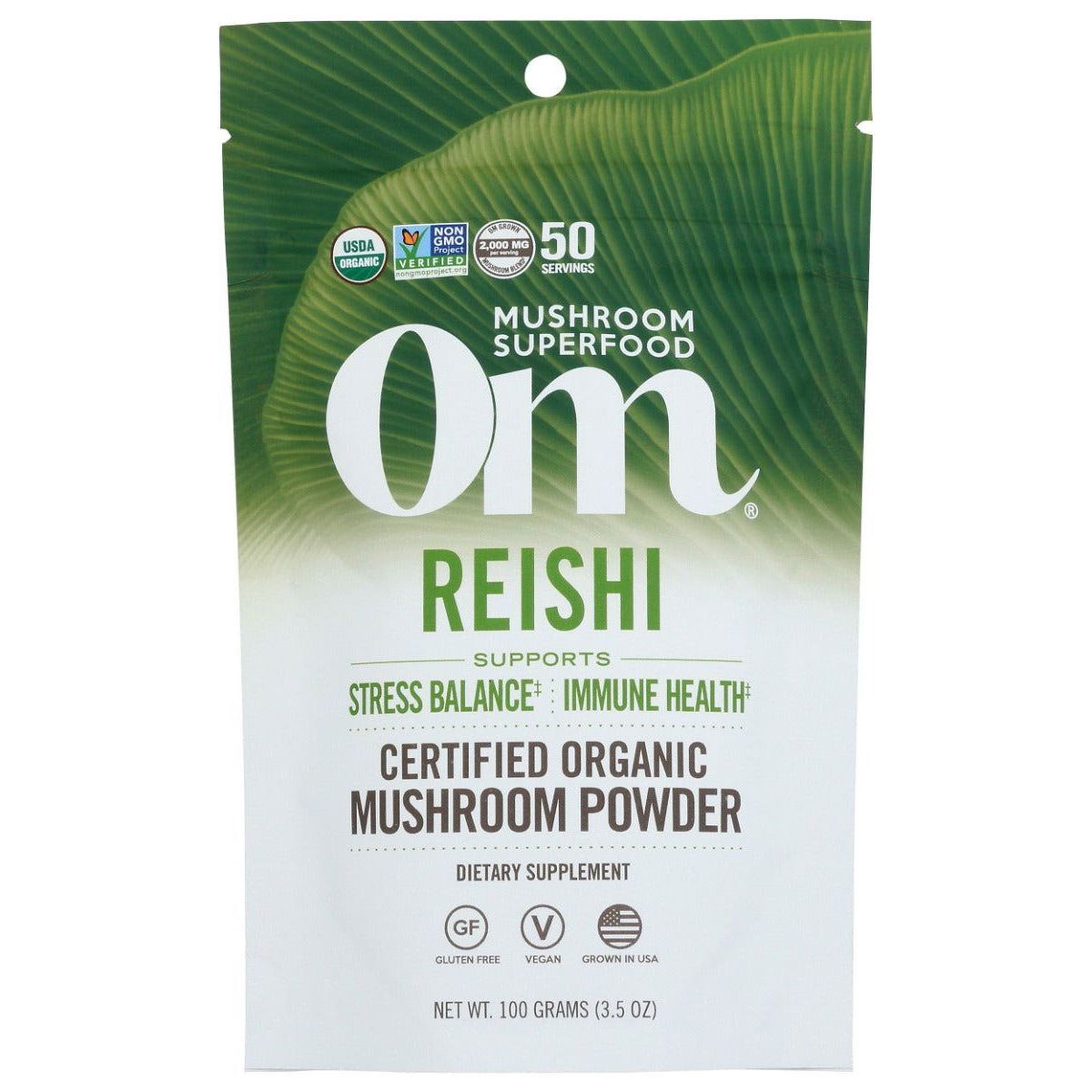 OM ORGANIC MUSHROOM NUTRITION: Reishi Mushroom Powder, 100 gm - Sunshine Co Op. - #tag1# - #tag2# - #tag3# - #tag4#