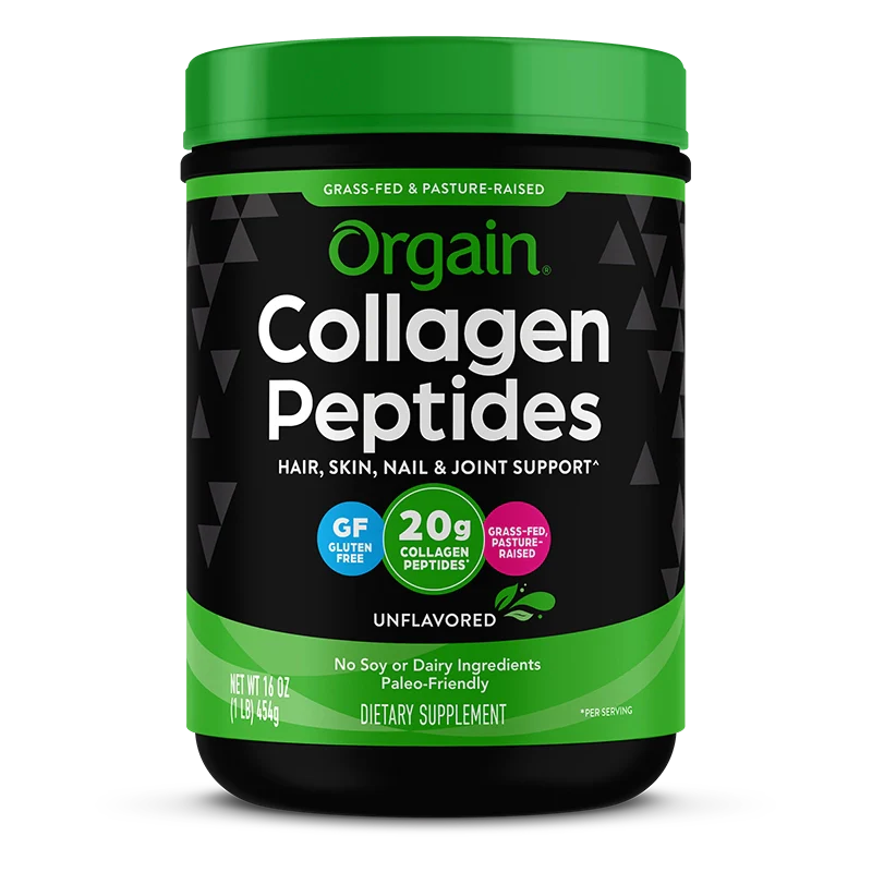 ORGAIN Collagen Peptides Powder For Women & Men, 20g Grass Fed Collagen, Unflavored
