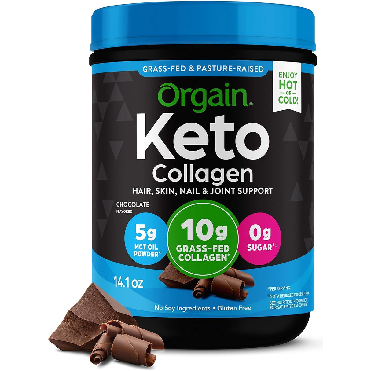 ORGAIN Keto Collagen, Chocolate, 14.1 OZ