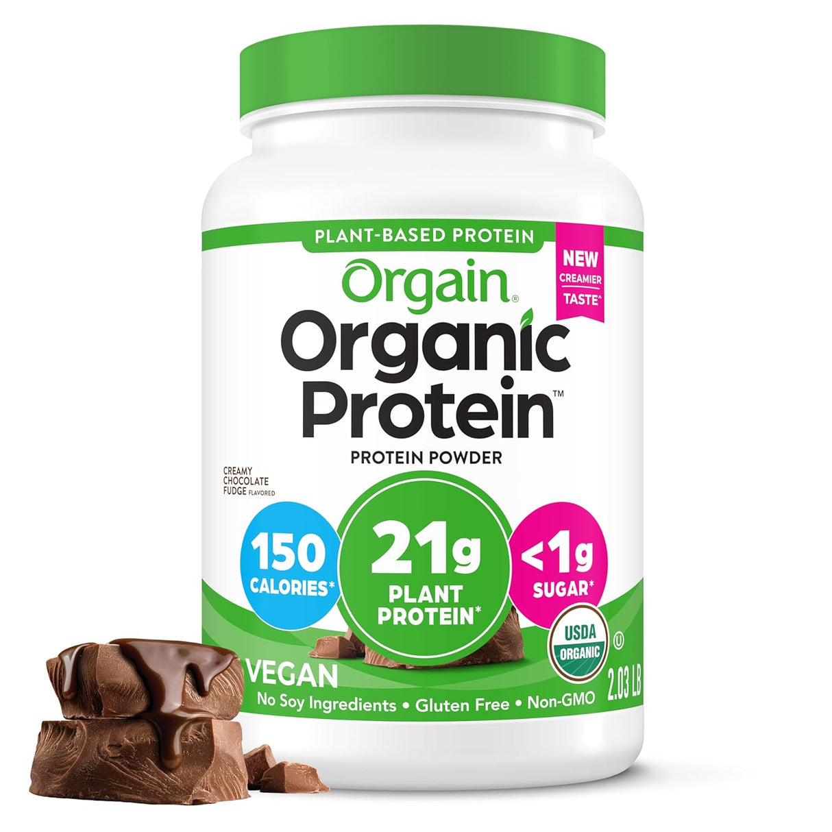 Orgain Organic Meal On-The-Go, Creamy Chocolate Fudge, 2.01 Lb