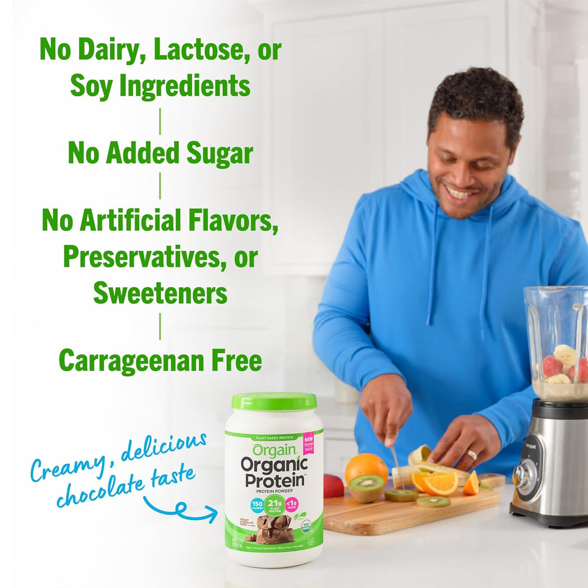 Orgain Organic Meal On-The-Go, Creamy Chocolate Fudge, 2.01 Lb