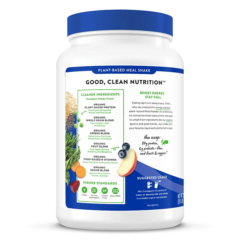 Orgain Organic Meal On-The-Go, Vanilla Bean, 2.01 Lb