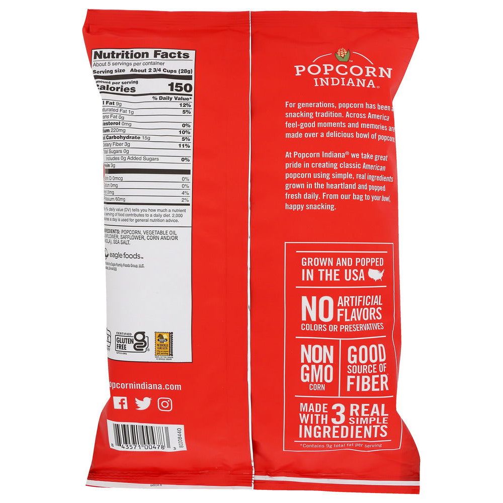 POPCORN INDIANA: All Natural Popcorn Sea Salt, 4.5 oz - Sunshine Co Op. - #tag1# - #tag2# - #tag3# - #tag4#