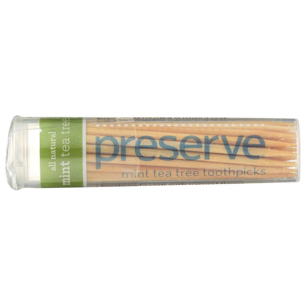 PRESERVE: Mint Tea Tree Toothpicks, 35 pc - Sunshine Co Op. - #tag1# - #tag2# - #tag3# - #tag4#