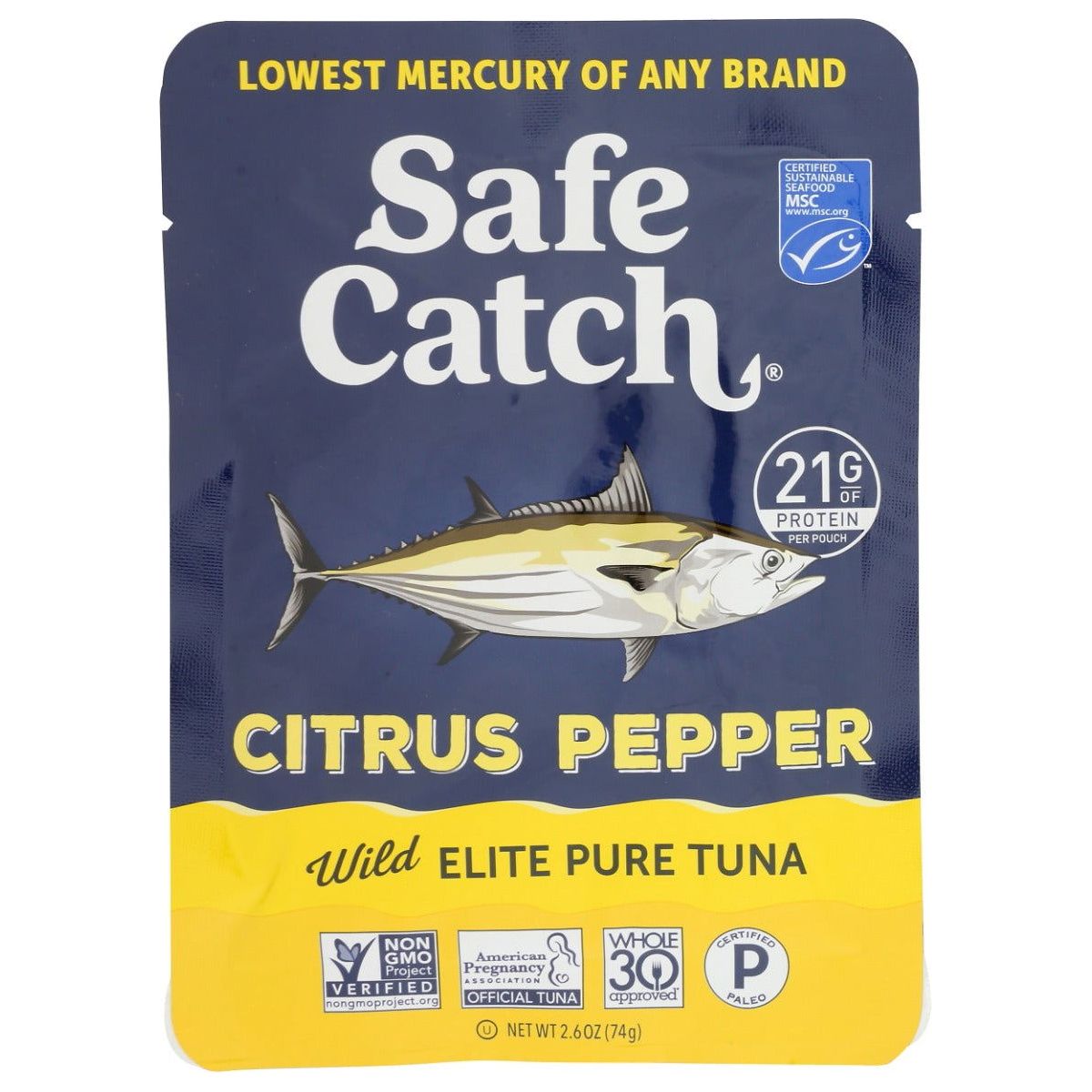 SAFECATCH: Tuna Wild Elite Citrus Pepper, 2.6 oz - Sunshine Co Op. - #tag1# - #tag2# - #tag3# - #tag4#