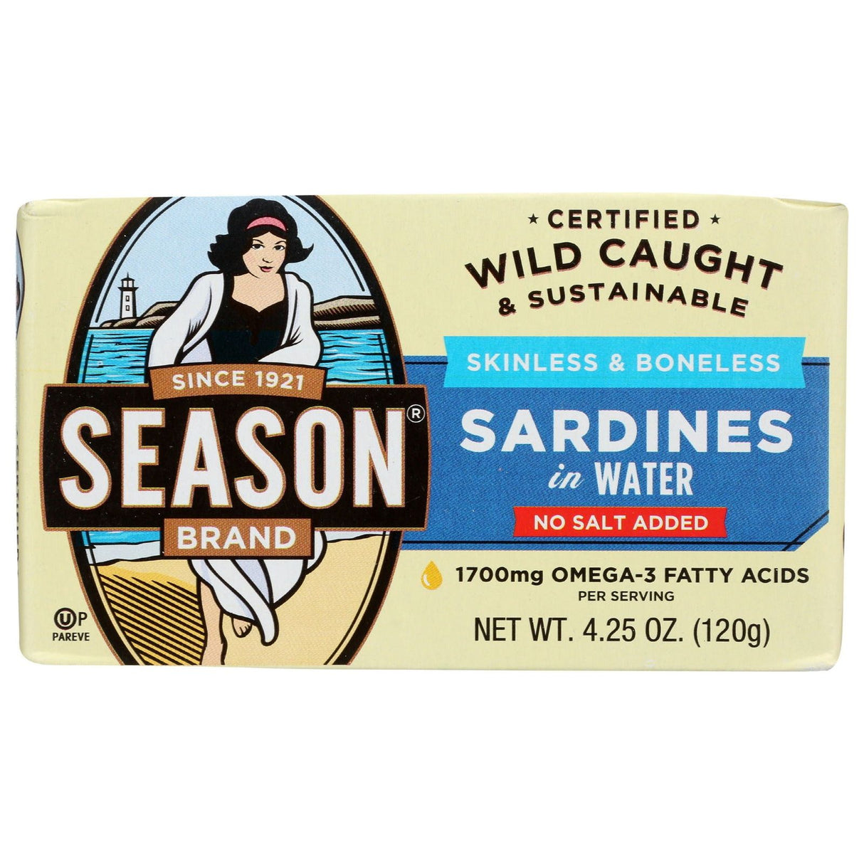 SEASON: Skinless and Boneless Sardines in Water No Salt Added, 4.25 oz - Sunshine Co Op. - #tag1# - #tag2# - #tag3# - #tag4#