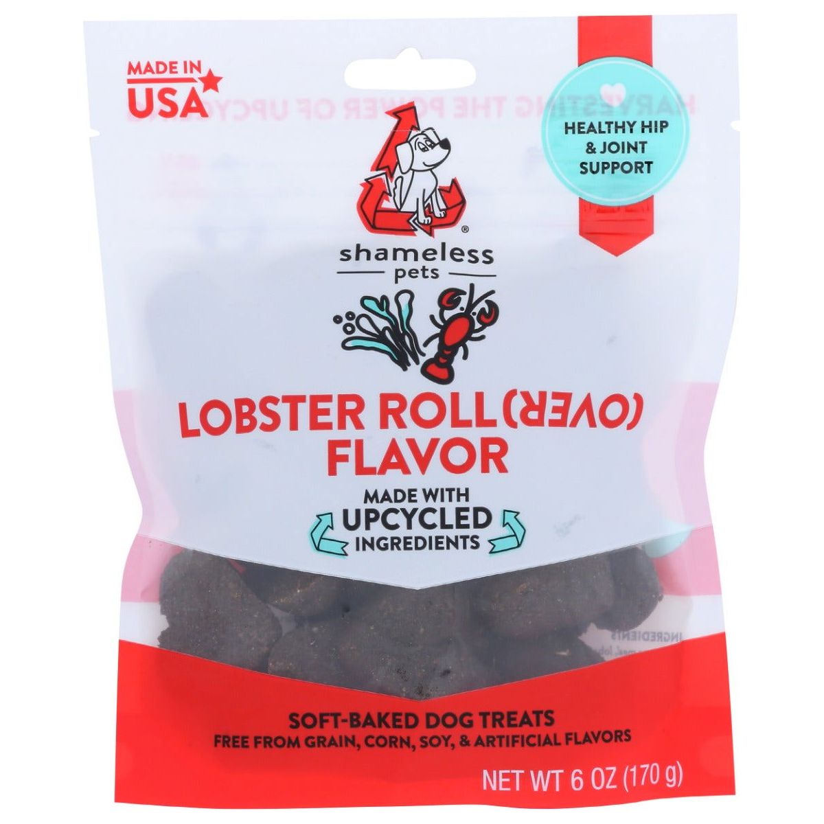 SHAMELESS PETS: Lobster Roll Over Soft Baked Dog Treats, 6 oz - Sunshine Co Op. - #tag1# - #tag2# - #tag3# - #tag4#