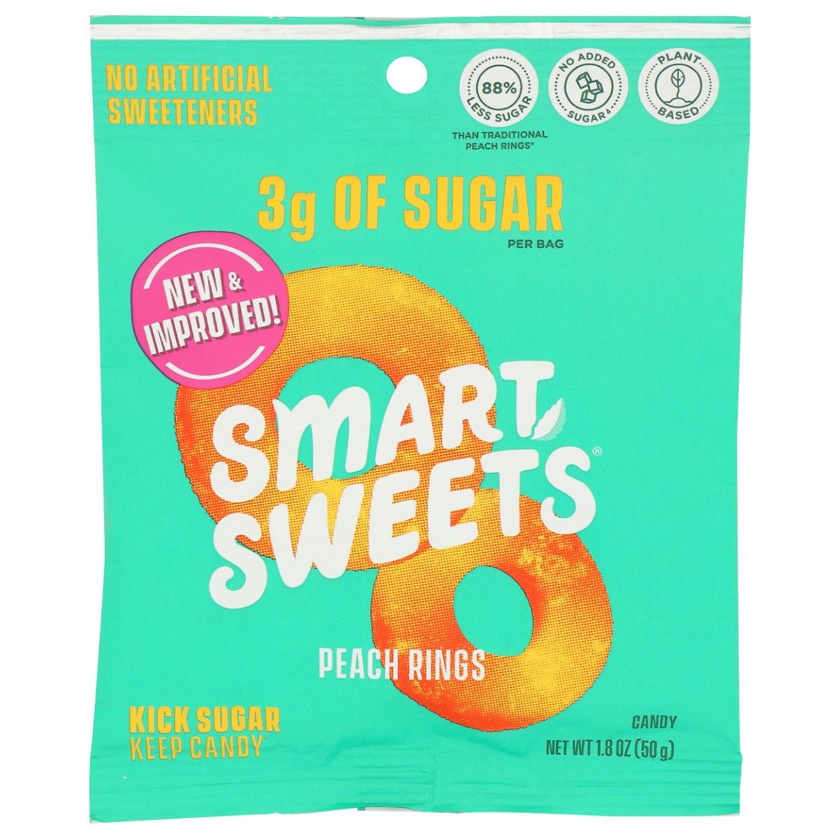 SMARTSWEETS: Peach Rings Gummy Candy, 1.8 oz - Sunshine Co Op. - #tag1# - #tag2# - #tag3# - #tag4#
