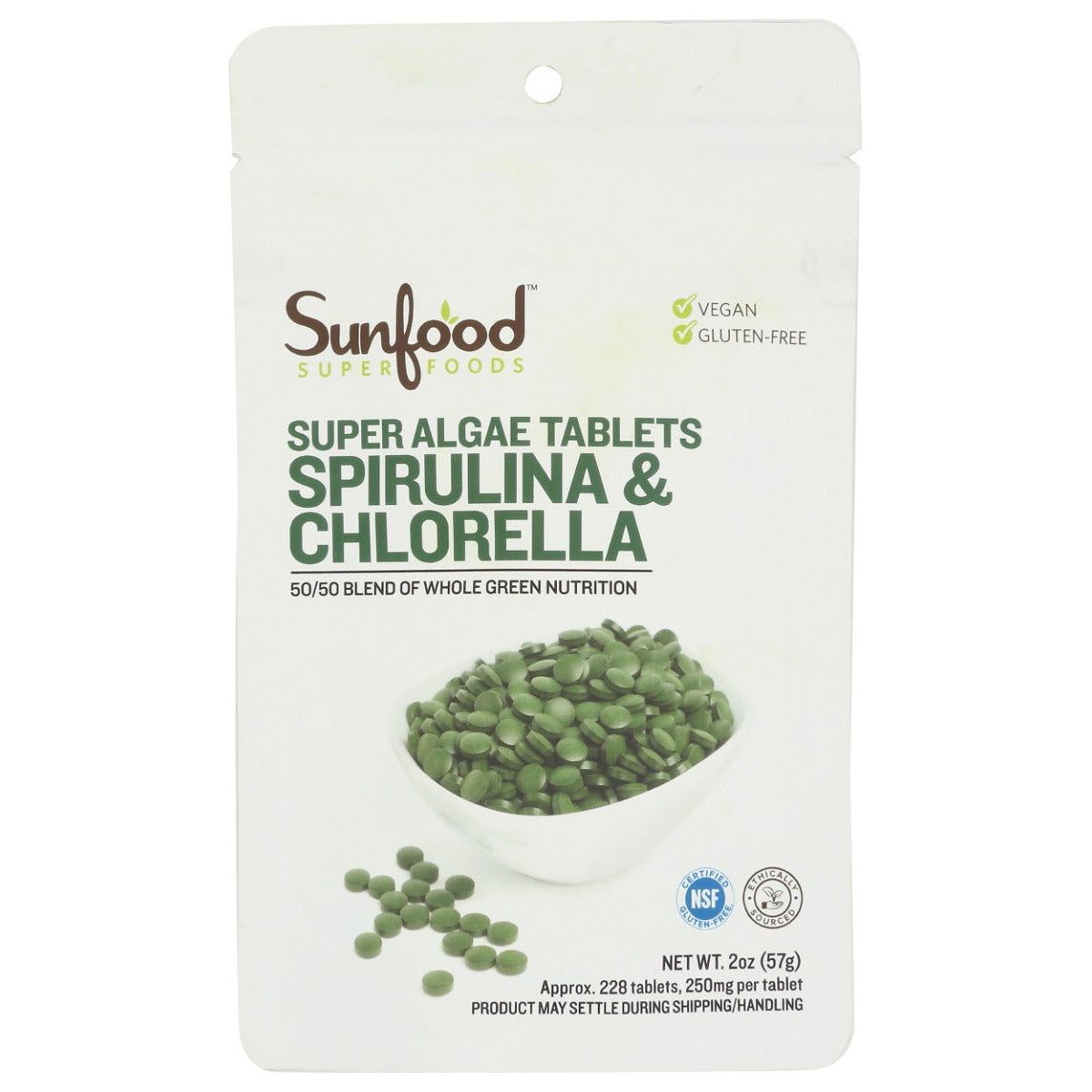 SUNFOOD SUPERFOODS: Spirulina Chlorella Tablets, 2 oz - Sunshine Co Op. - #tag1# - #tag2# - #tag3# - #tag4#