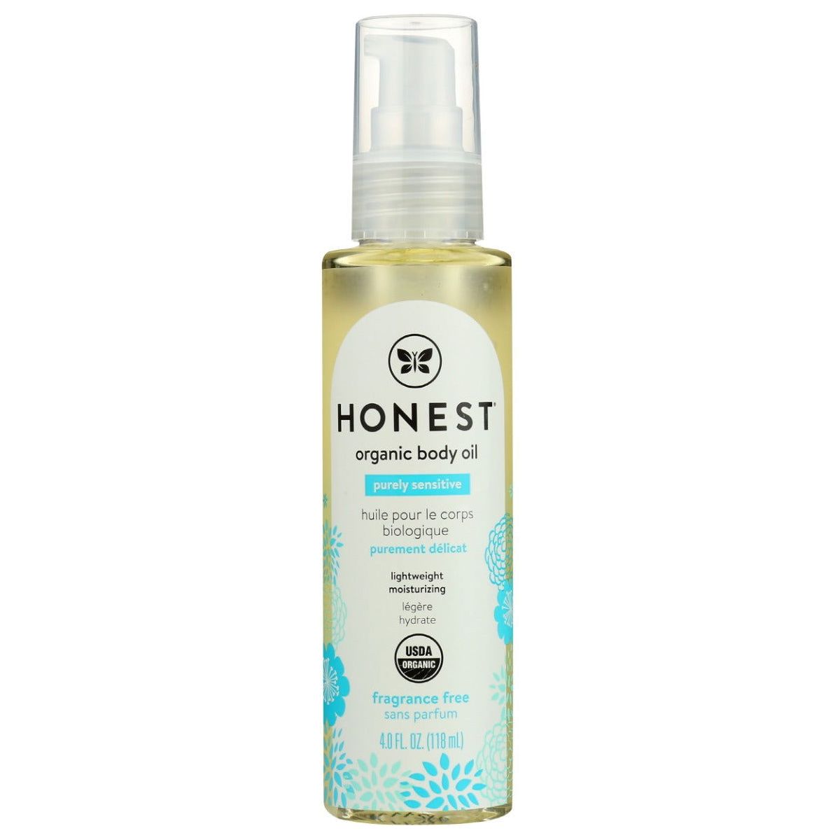 THE HONEST COMPANY: Organic Body Oil Fragrance Free, 4 oz - Sunshine Co Op. - #tag1# - #tag2# - #tag3# - #tag4#