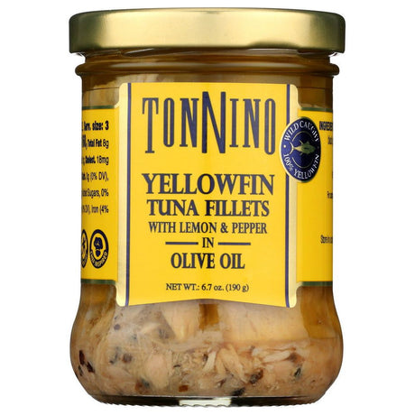 TONNINO: Tuna Fillets with Lemon & Peppers in Olive Oil, 6.7 oz - Sunshine Co Op. - #tag1# - #tag2# - #tag3# - #tag4#