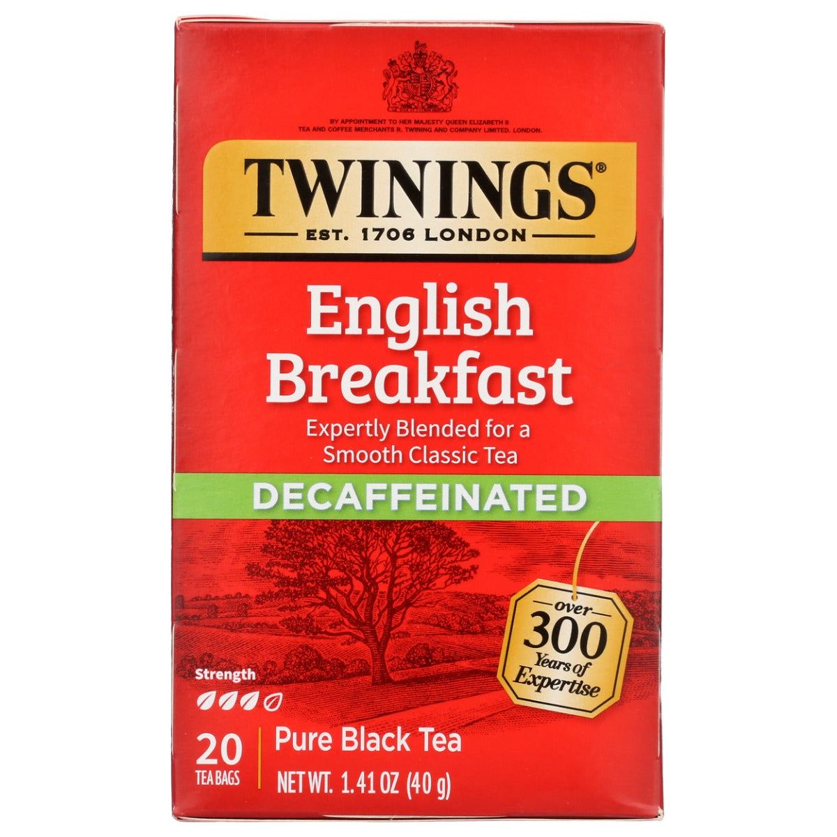 TWININGS OF LONDON: Classics English Breakfast Tea Naturally Decaffeinated, 20 Tea Bags, 1.41 oz - Sunshine Co Op. - #tag1# - #tag2# - #tag3# - #tag4#
