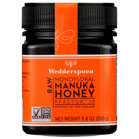 WEDDERSPOON: Honey Raw Manuka K Factor 16, 8.8 oz - Sunshine Co Op. - #tag1# - #tag2# - #tag3# - #tag4#