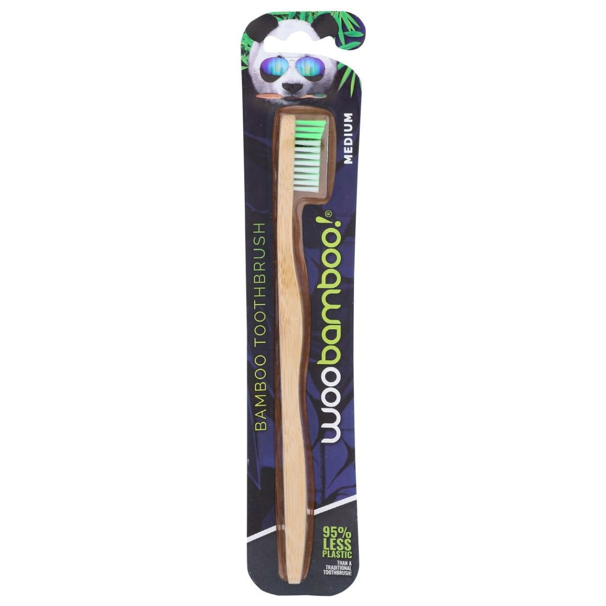 WOOBAMBOO: Adult Bamboo Toothbrush Medium, 1 ea - Sunshine Co Op. - #tag1# - #tag2# - #tag3# - #tag4#