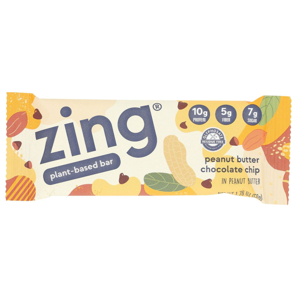 ZING BARS: Peanut Butter Chocolate Chip Nutrition Bar, 1.76 oz - Sunshine Co Op. - #tag1# - #tag2# - #tag3# - #tag4#