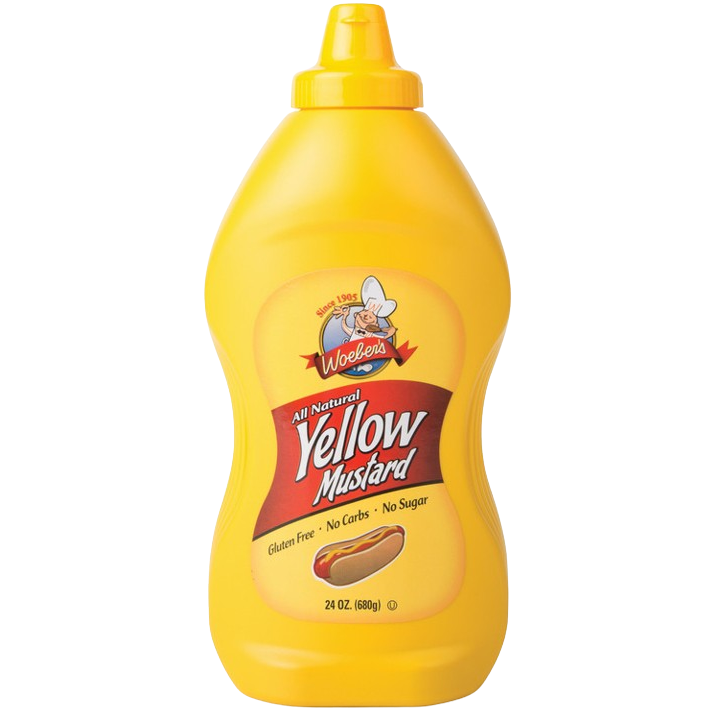 WOEBER: Squeezable Yellow Mustard, 24 oz