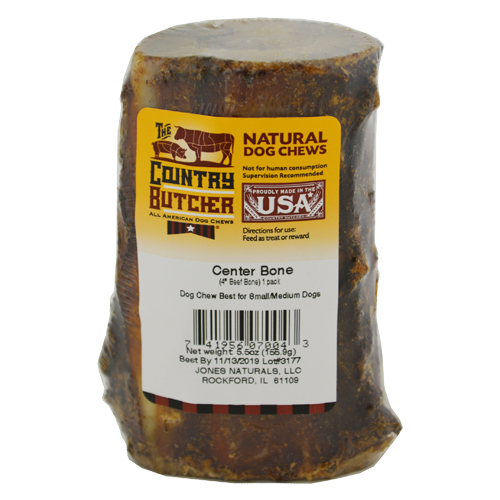 THE COUNTRY BUTCHER: Beef Center Bone 4In Dog Treats, 1 ea
