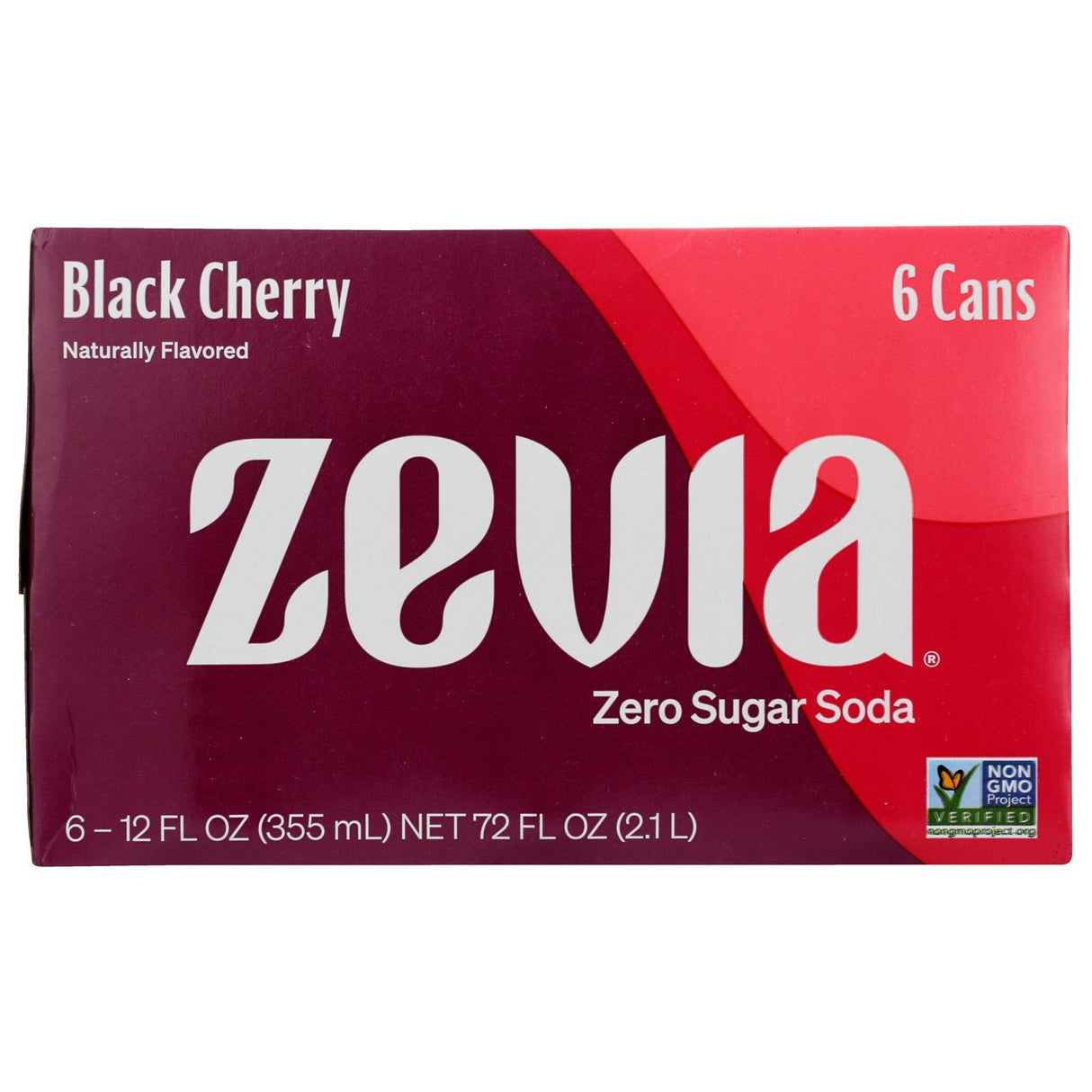 ZEVIA: Black Cherry Soda 6Pk, 72 fo