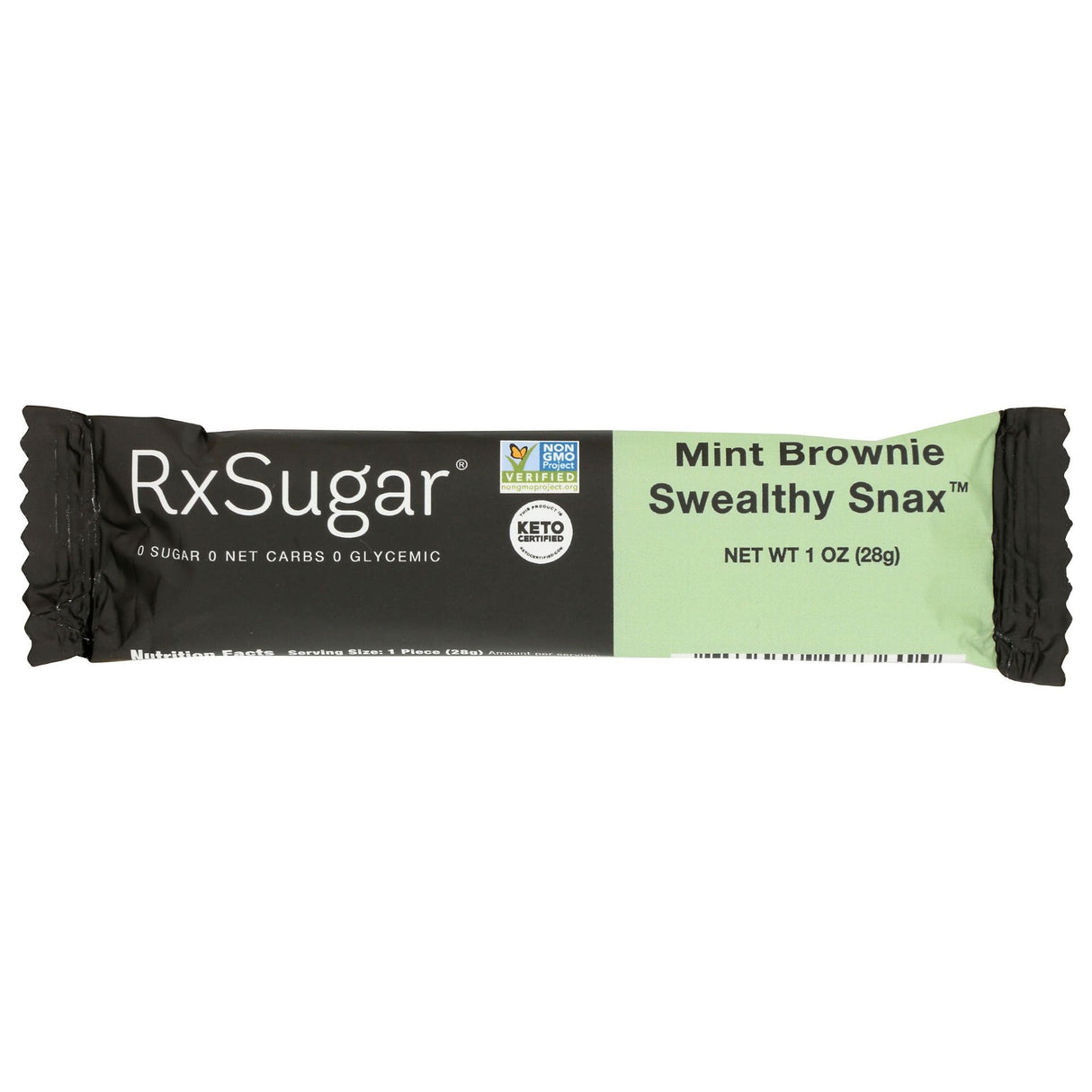 RXSUGAR: Mint Brownie Swealthy Snax Bar, 1 oz