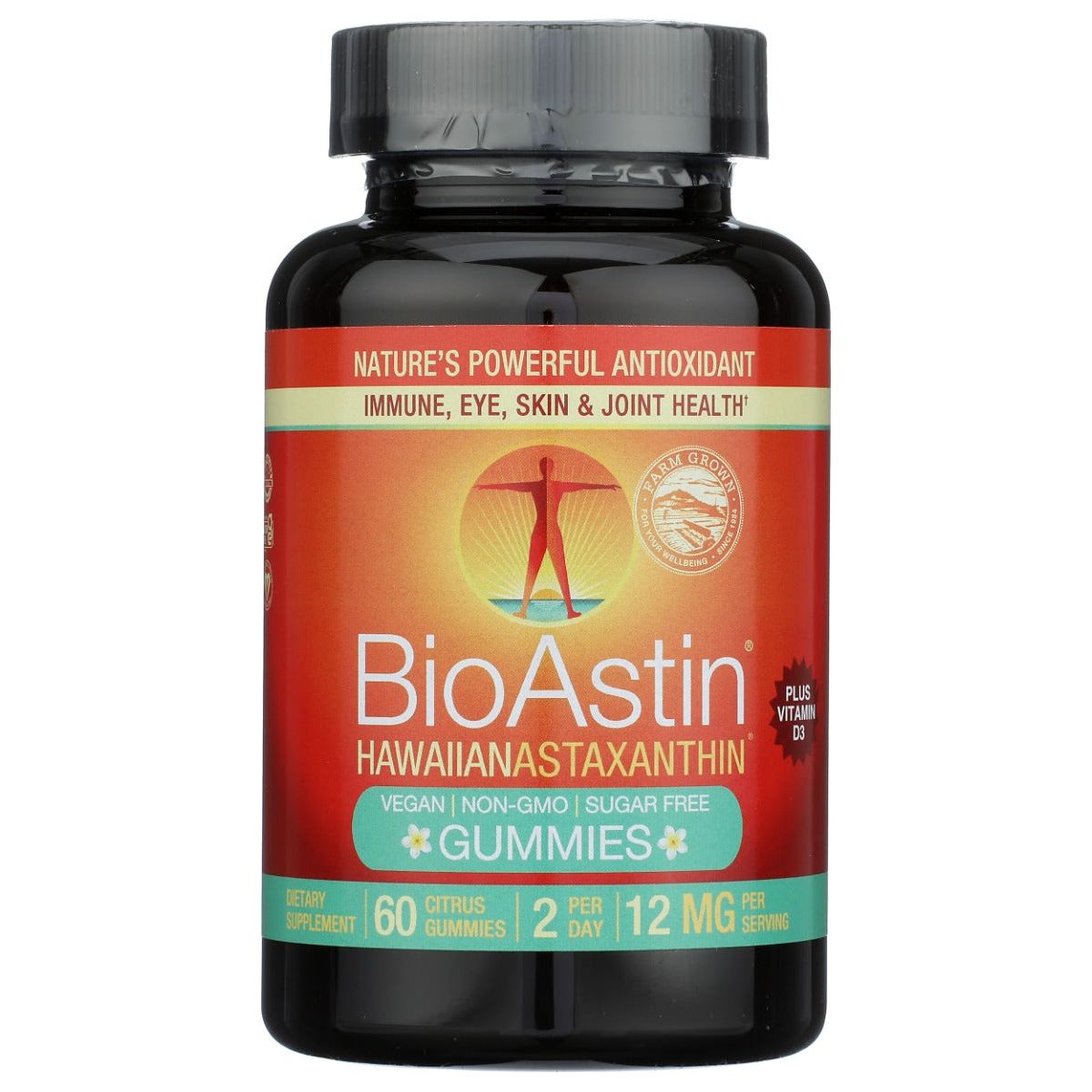 NUTREX: BioAstin Hawaiian Astaxanthin Gummies Plus Vitamin D3, 60 pc