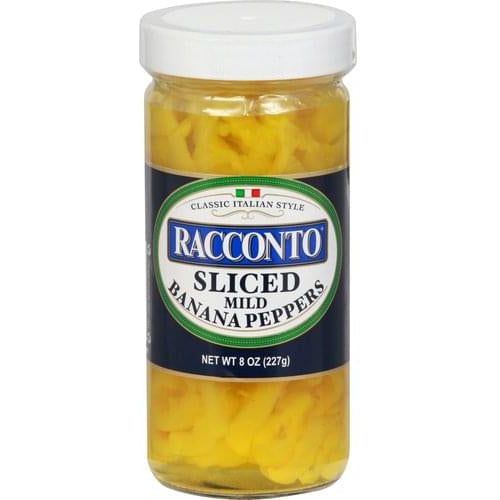 RACCONTO: Sliced Mild Banana Peppers, 8 oz