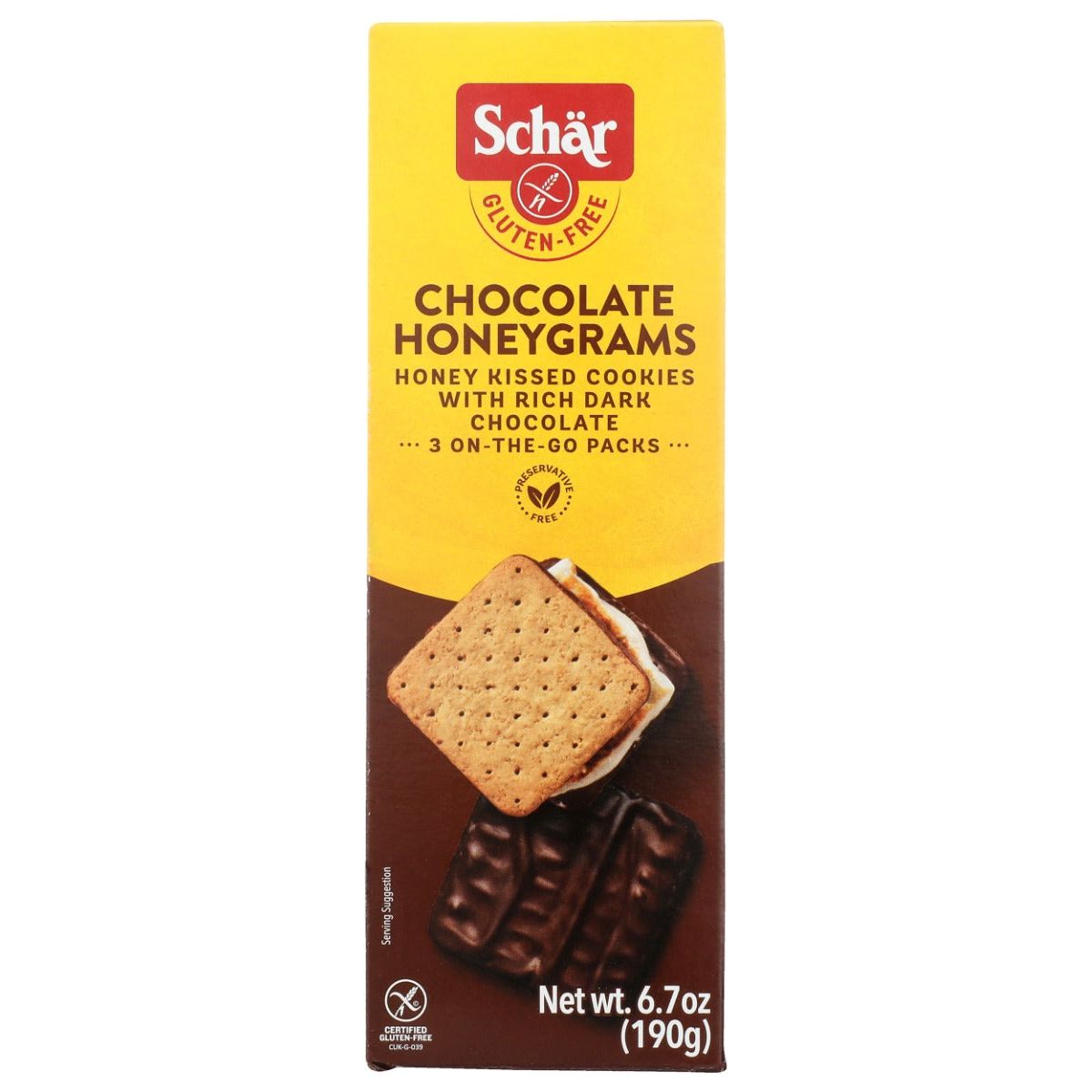 SCHAR: Chocolate Honeygrams, 6.7 oz