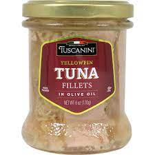 TUSCANINI: Tuna Filet Olive Oil Jar, 6 oz