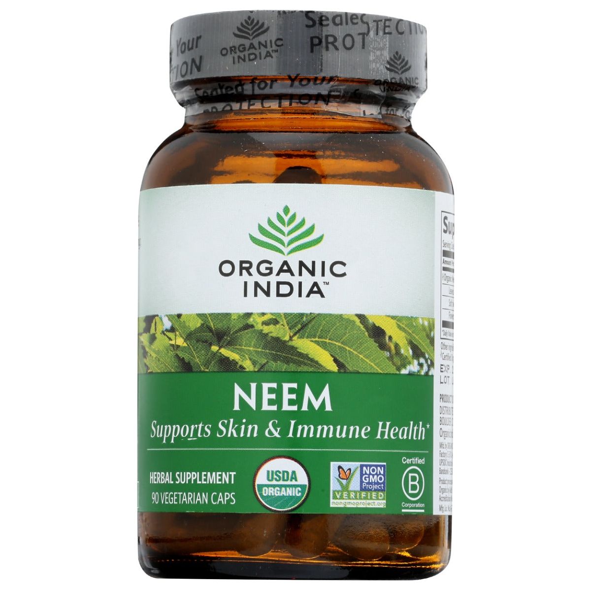 ORGANIC INDIA: Neem Leaf Capsule Supplement, 90 cp