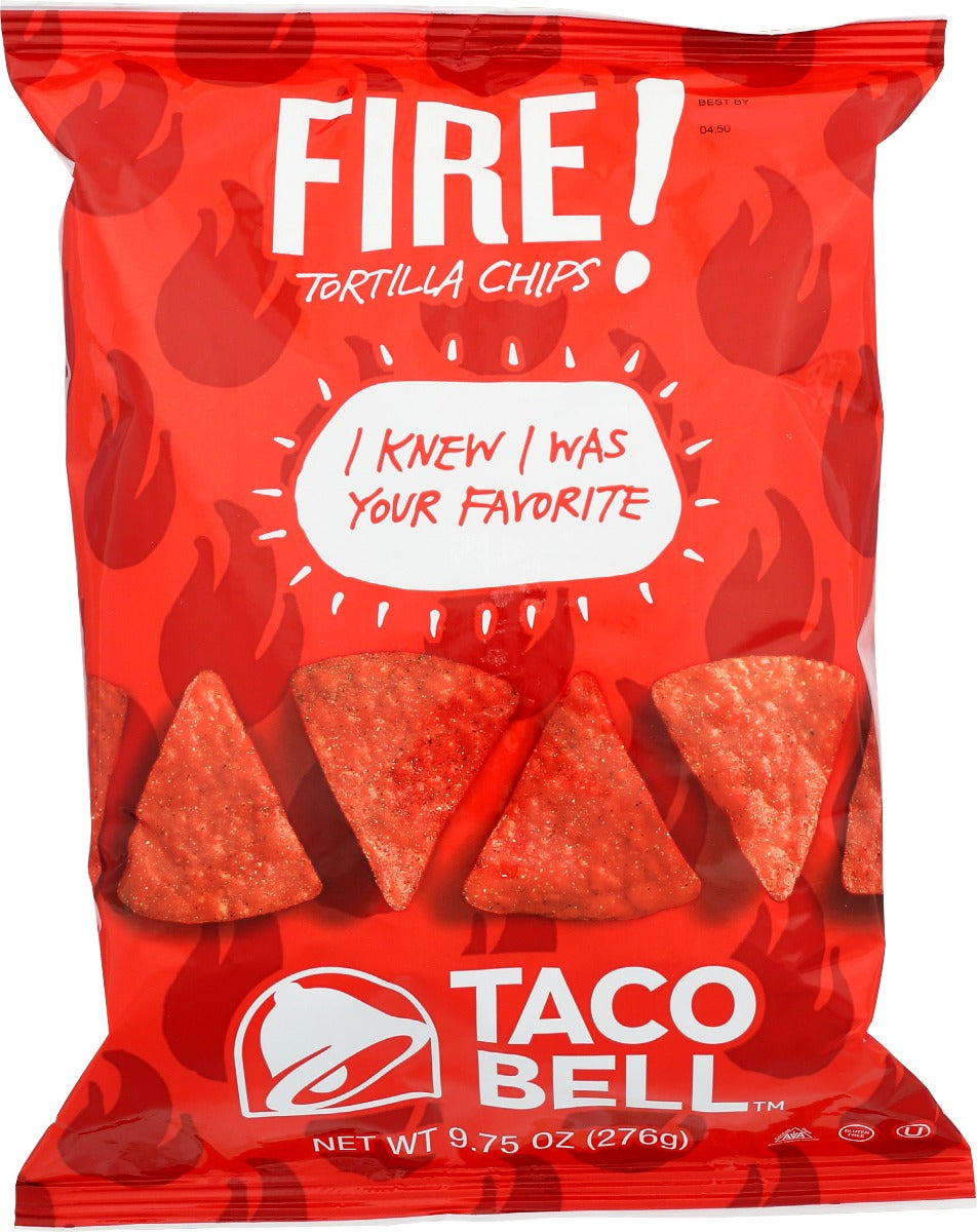 TACO BELL: Fire Tortilla Chips, 9.75 oz