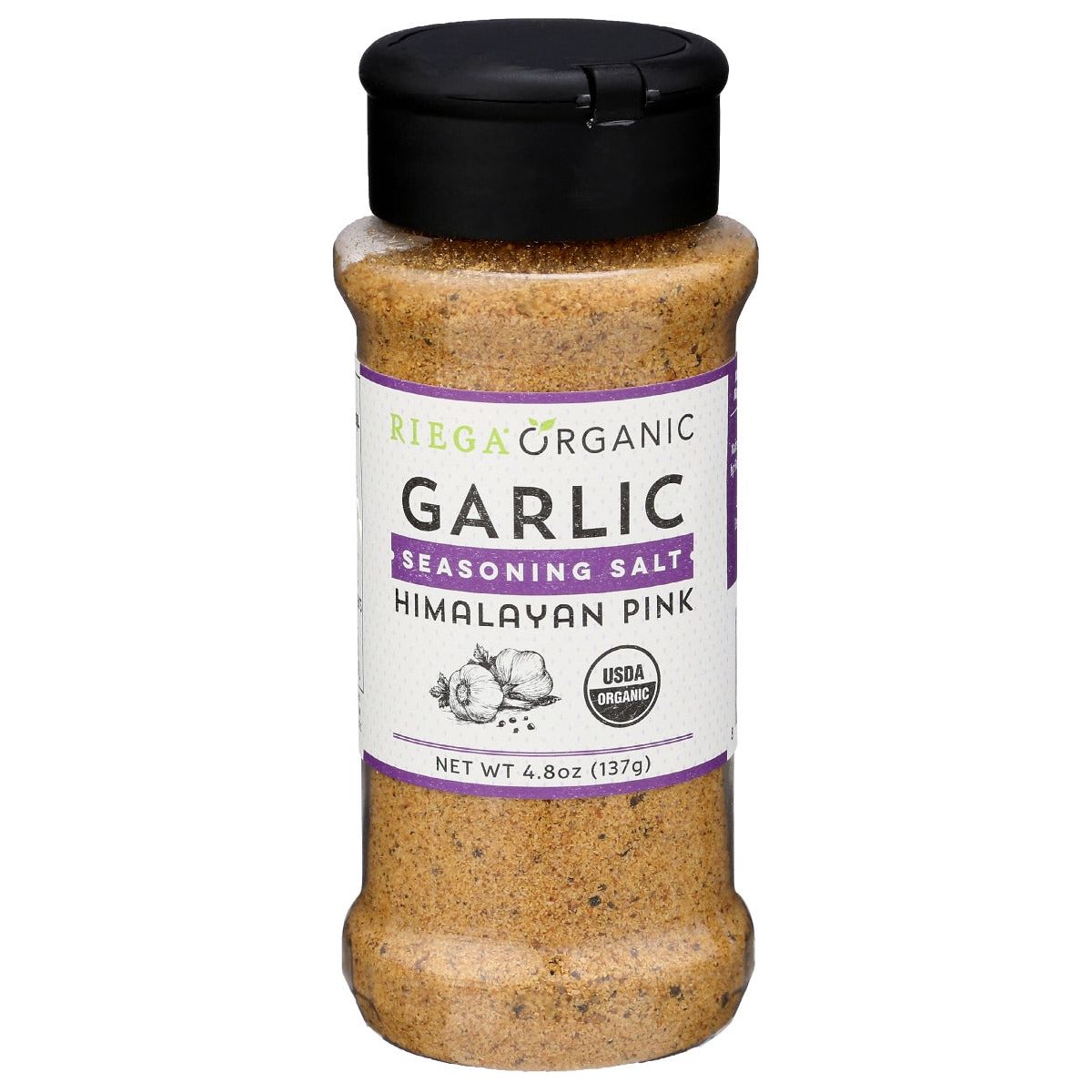 RIEGA: Organic Garlic Seasoning Salt, 4.8 oz