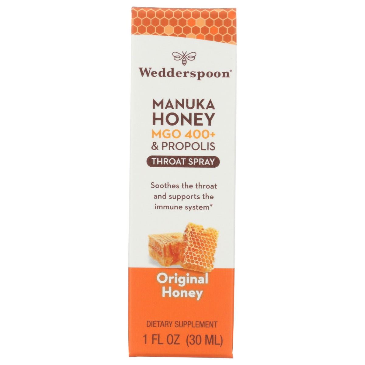 WEDDERSPOON: Propolis and Manuka Honey Throat Spray Original, 1 fo