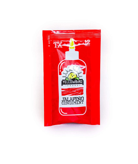 YELLOWBIRD SAUCE: Jalapeno Condiment Packet 200Ct, 12 gm