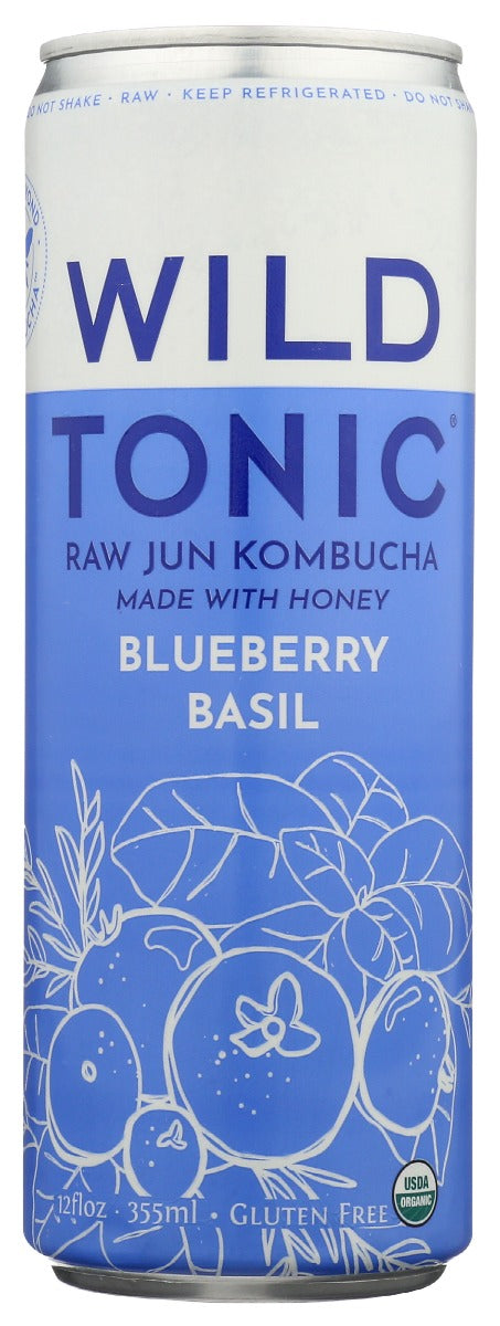 WILD TONIC: Kombucha Blackberry Basil Organic, 12 oz